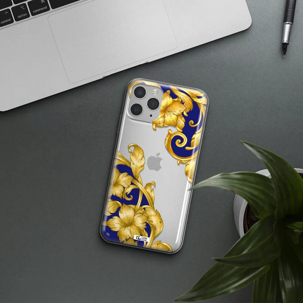 Golden Baroque Apple iPhone 11 pro max Clear TPU Case