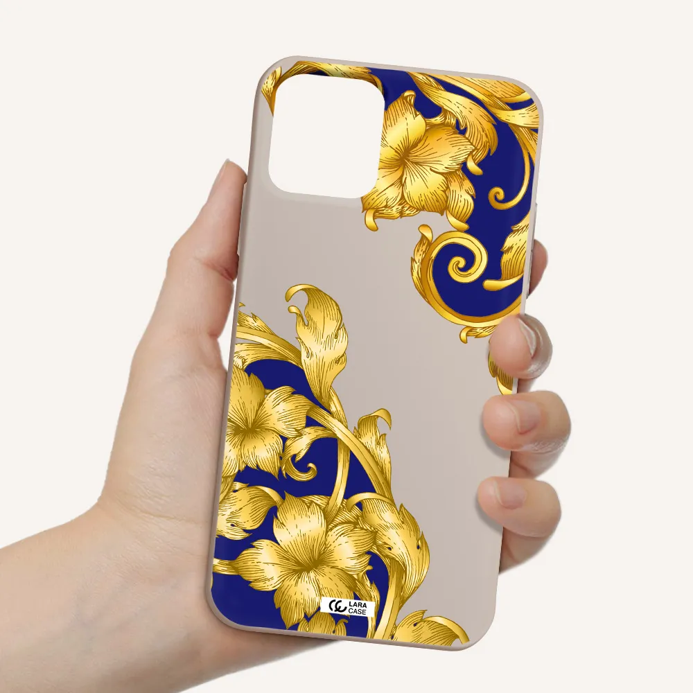 Golden Baroque Apple iPhone 11 pro Silicone Stone Case