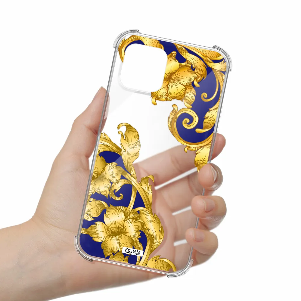 Golden Baroque Apple iPhone 12 Clear PC Case