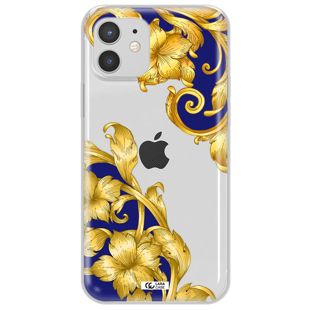 Golden Baroque Apple iPhone 12 Clear TPU Case