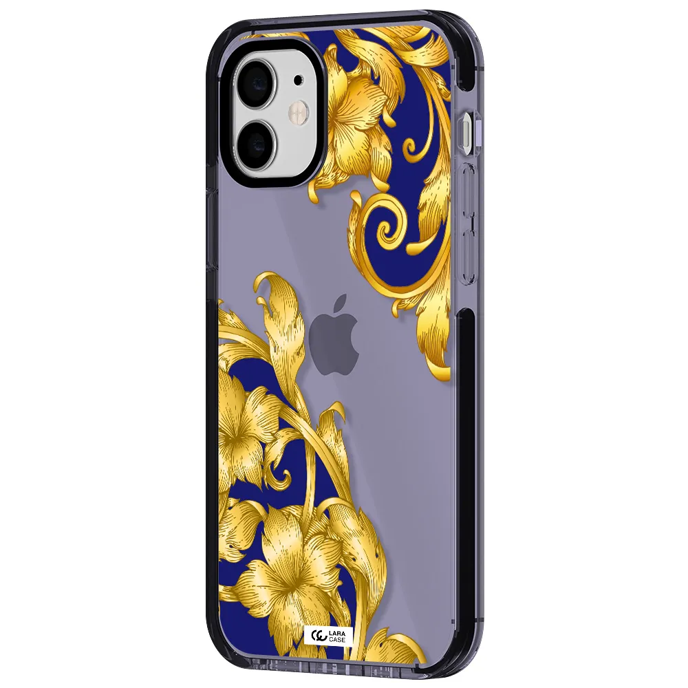 Golden Baroque Apple iPhone 12 impact Lilac Case