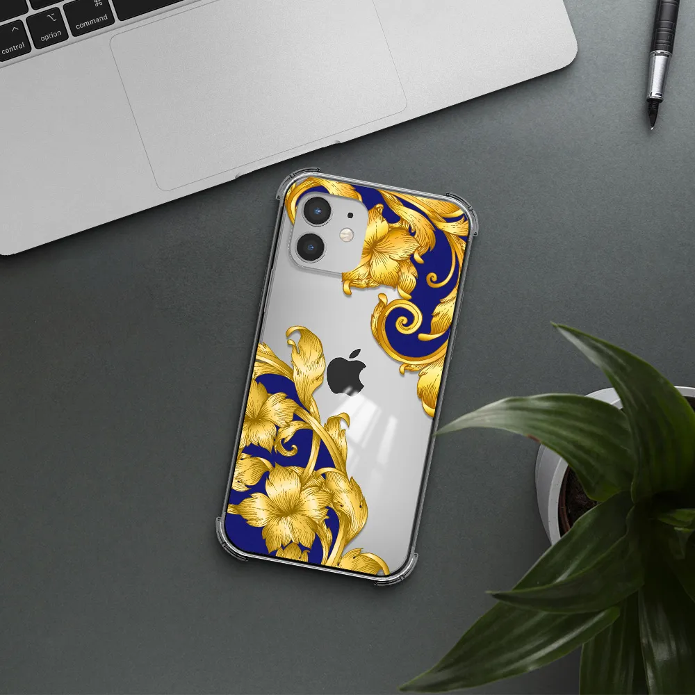 Golden Baroque Apple iPhone 12 mini Clear PC Case