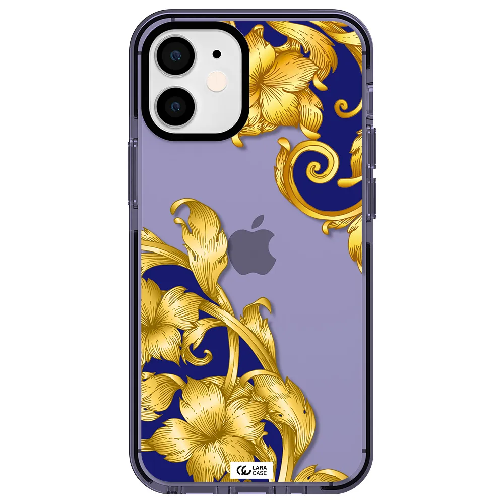 Golden Baroque Apple iPhone 12 mini impact Lilac Case