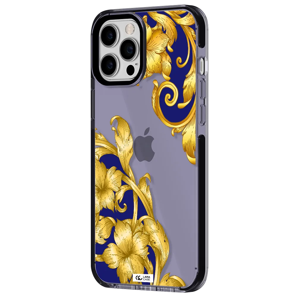Golden Baroque Apple iPhone 12 pro max impact Lilac Case