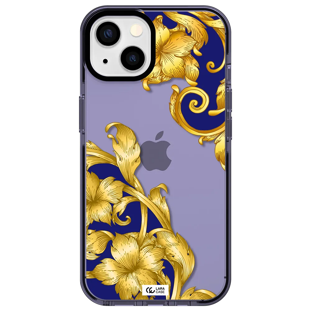 Golden Baroque Apple iPhone 13 impact Lilac Case