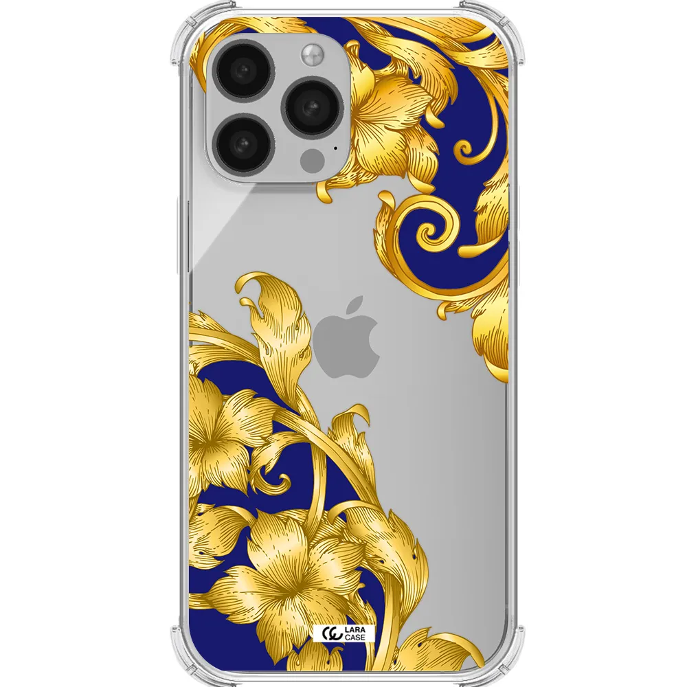 Golden Baroque Apple iPhone 13 Pro Clear PC Case