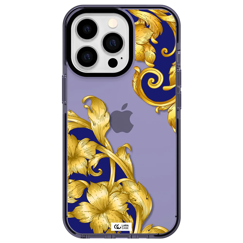 Golden Baroque Apple iPhone 13 Pro impact Lilac Case