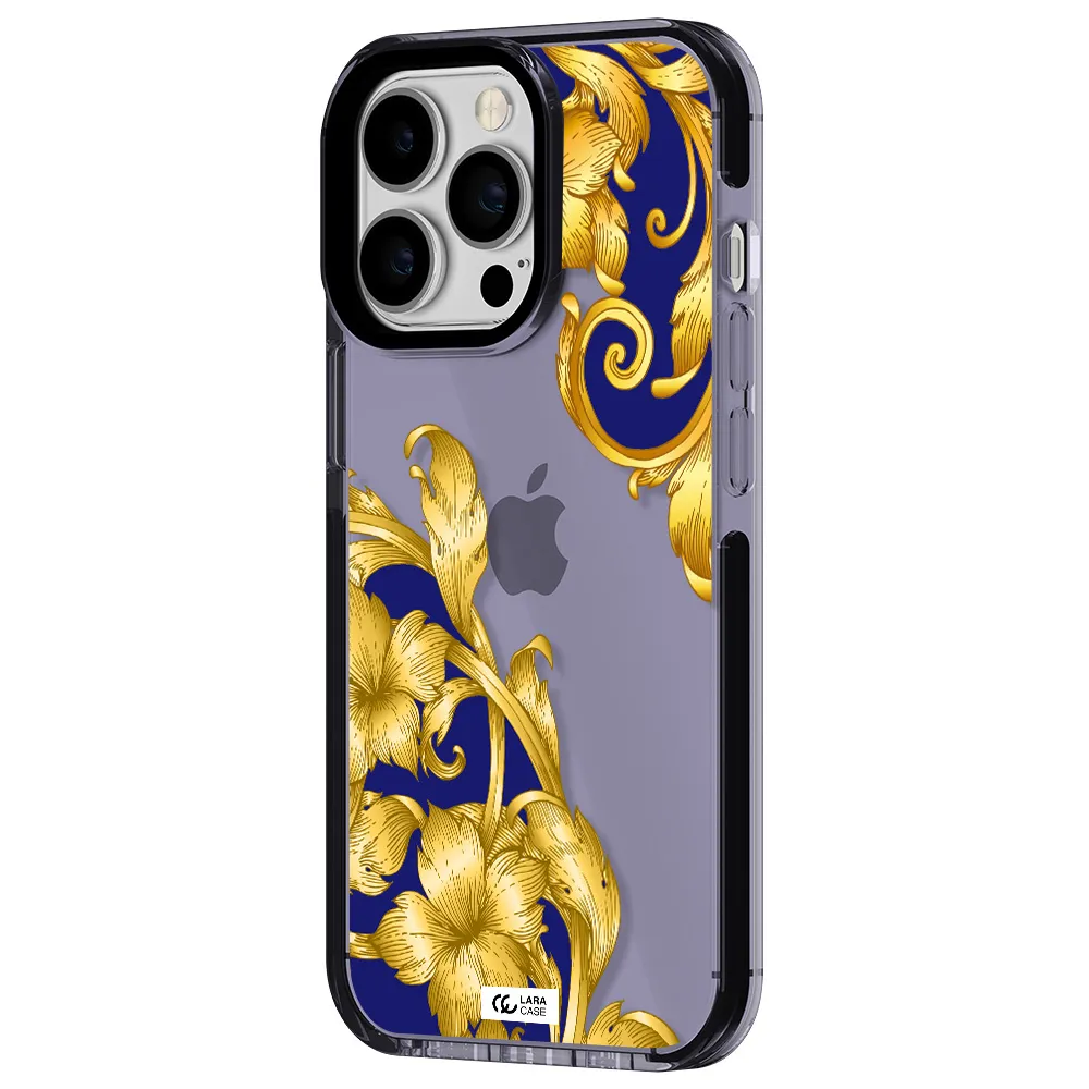 Golden Baroque Apple iPhone 13 Pro impact Lilac Case