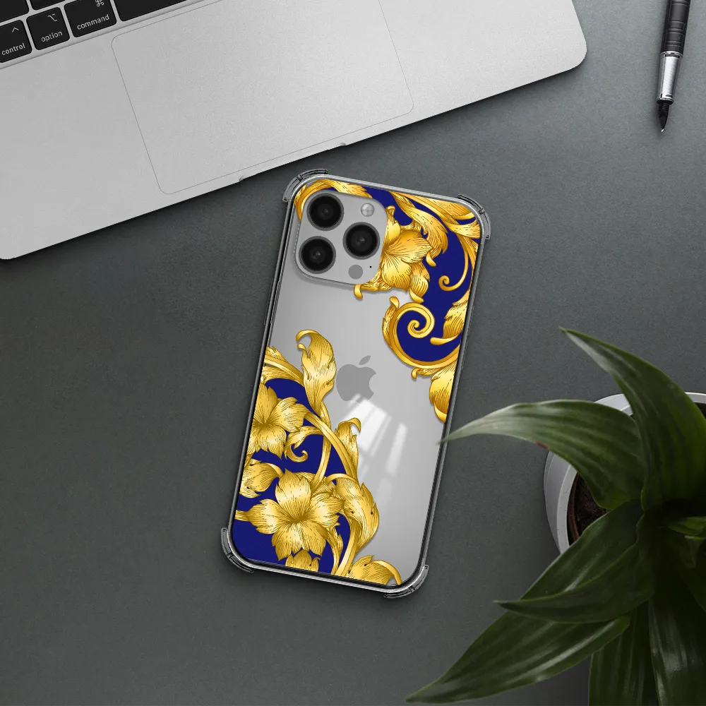 Golden Baroque Apple iPhone 13 Pro Max Clear PC Case