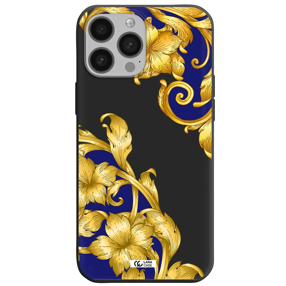 Golden Baroque Apple iPhone 13 Pro Max Silicone black Case