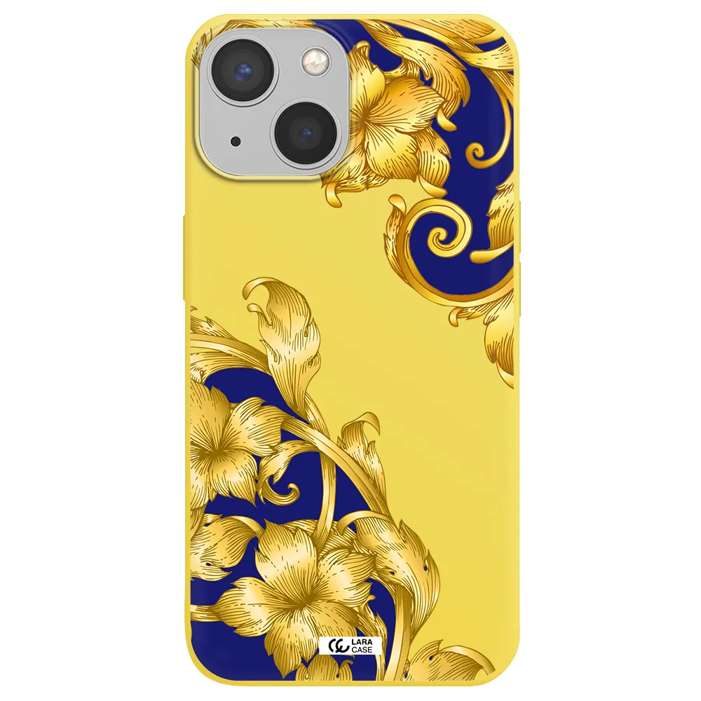 Golden Baroque Apple iPhone 13 Silicone canary yellow Case