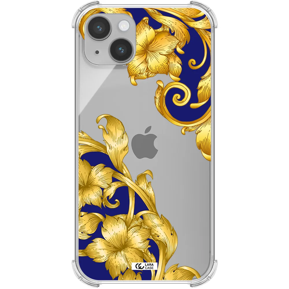 Golden Baroque Apple iPhone 14 Clear PC Case