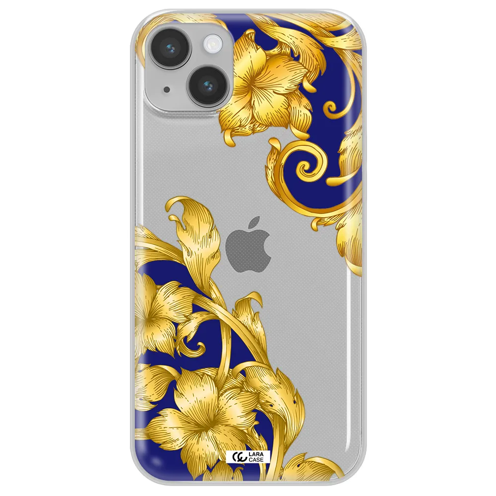 Golden Baroque Apple iPhone 14 Clear TPU Case