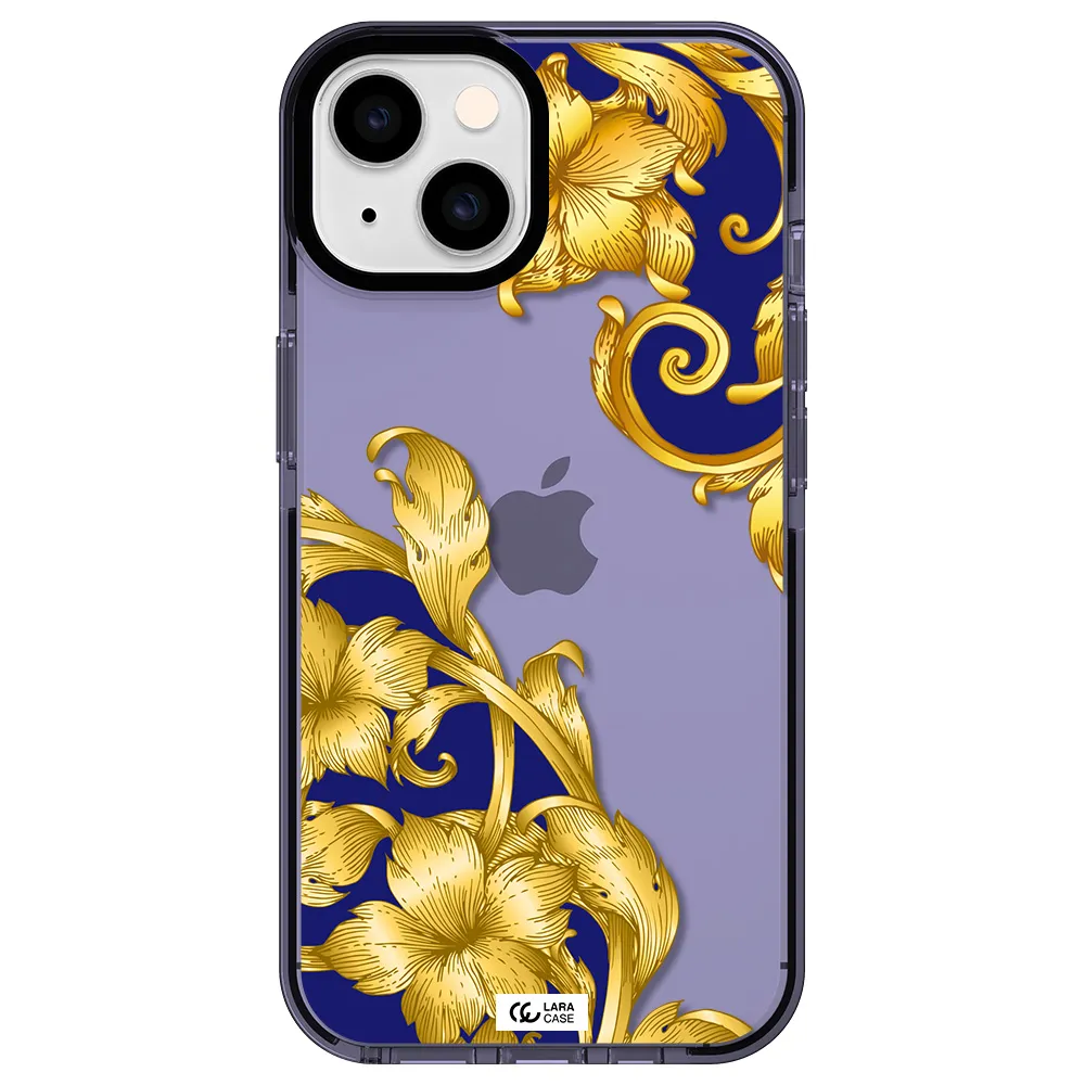 Golden Baroque Apple iPhone 14 impact Lilac Case