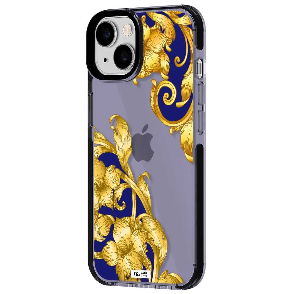 Golden Baroque Apple iPhone 14 impact Lilac Case