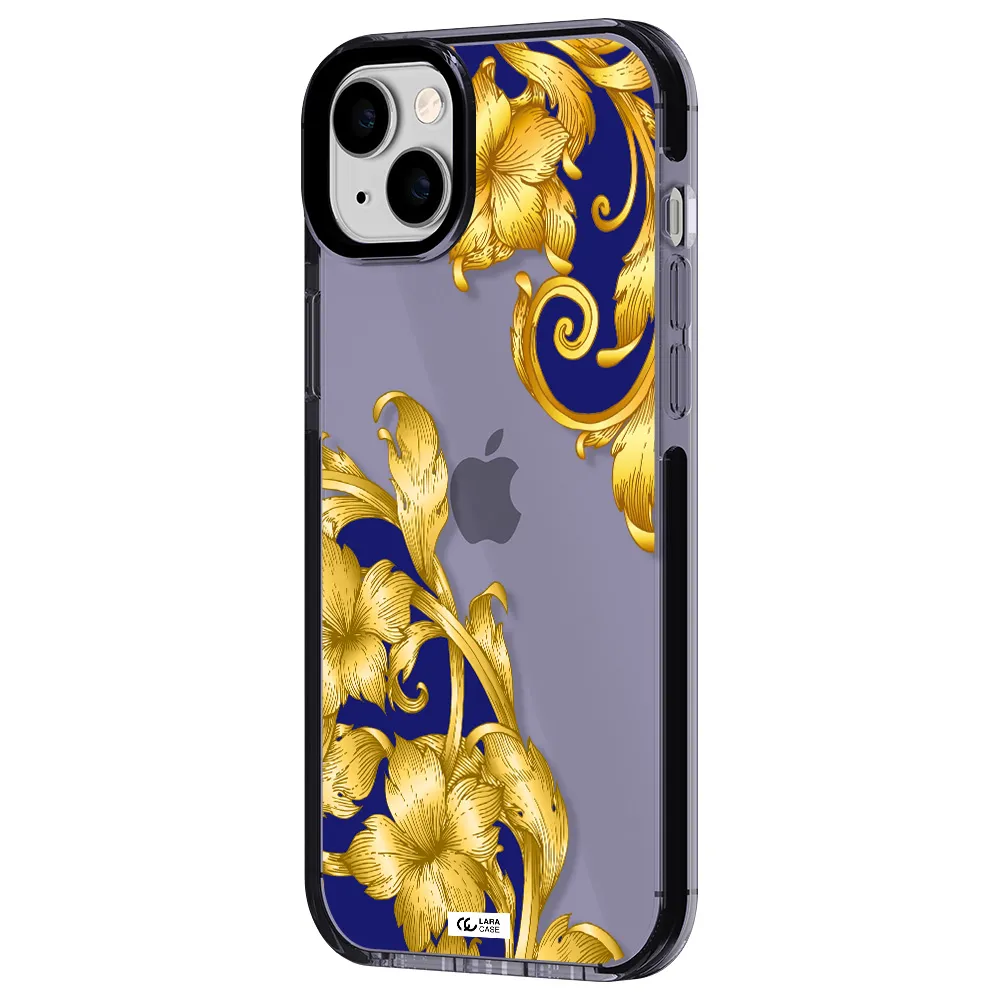 Golden Baroque Apple iPhone 14 plus impact Lilac Case