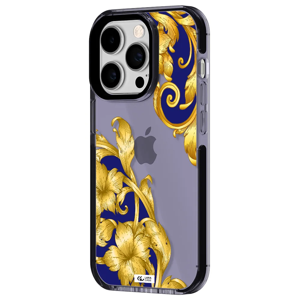 Golden Baroque Apple iPhone 14 pro impact Lilac Case