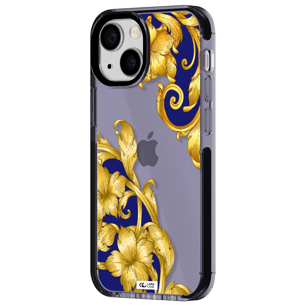 Golden Baroque Apple iPhone 15 impact Lilac Case