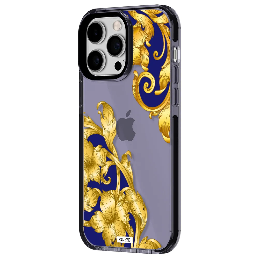 Golden Baroque Apple iPhone 15 Pro impact Lilac Case