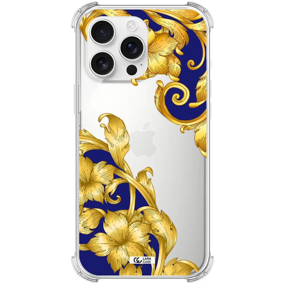 Golden Baroque Apple Iphone 16 Pro Max Clear Pc Case