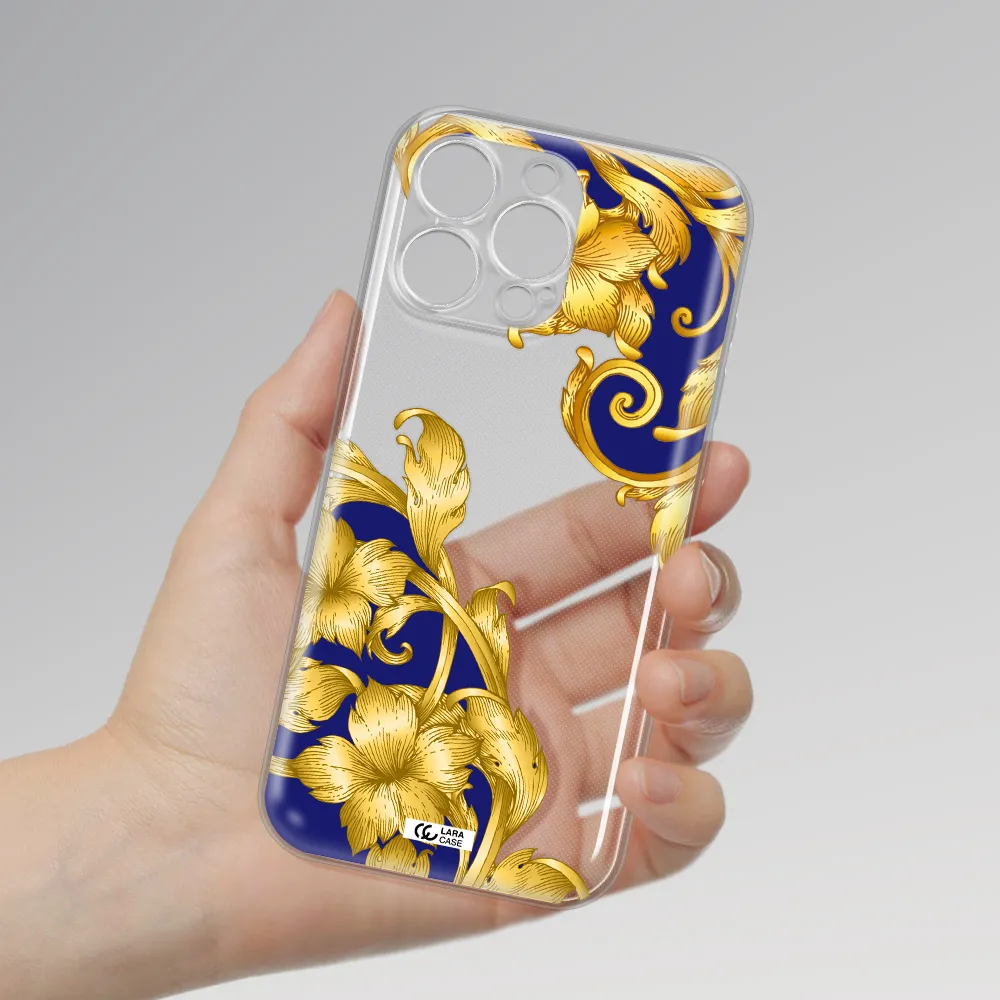 Golden Baroque Apple Iphone 16 Pro Max Clear Tpu Case
