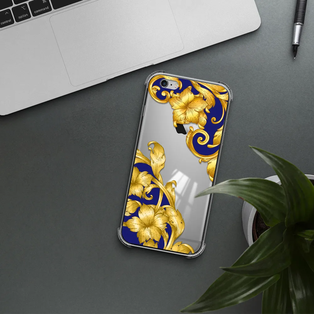 Golden Baroque Apple iPhone 6 plus Clear PC Case