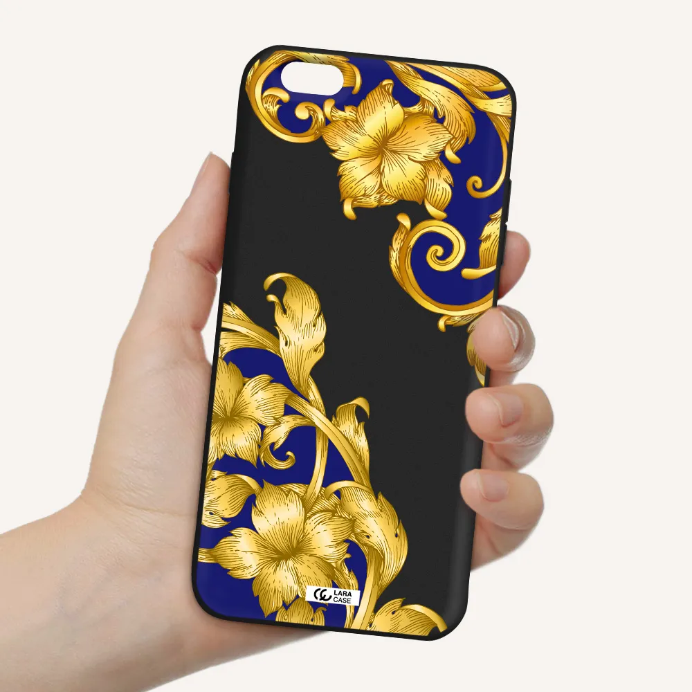Golden Baroque Apple iPhone 6 plus Silicone black Case