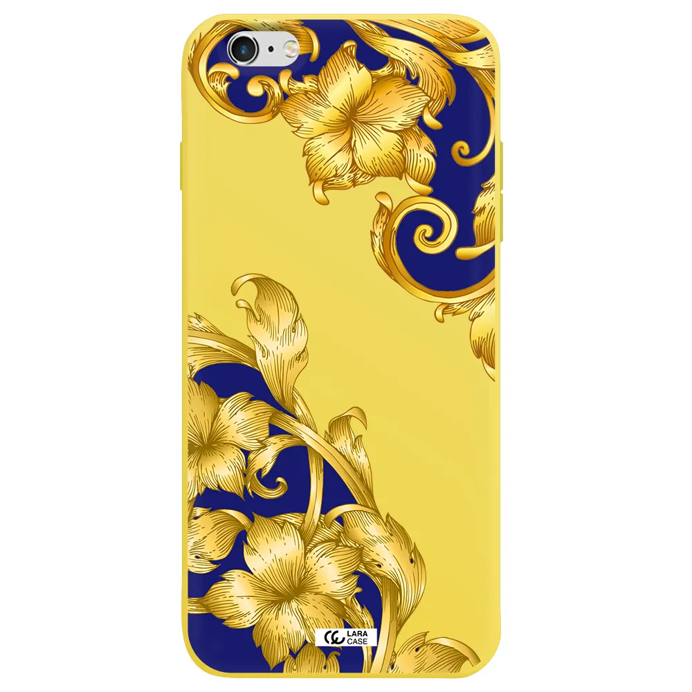 Golden Baroque Apple iPhone 6 plus Silicone canary yellow Case