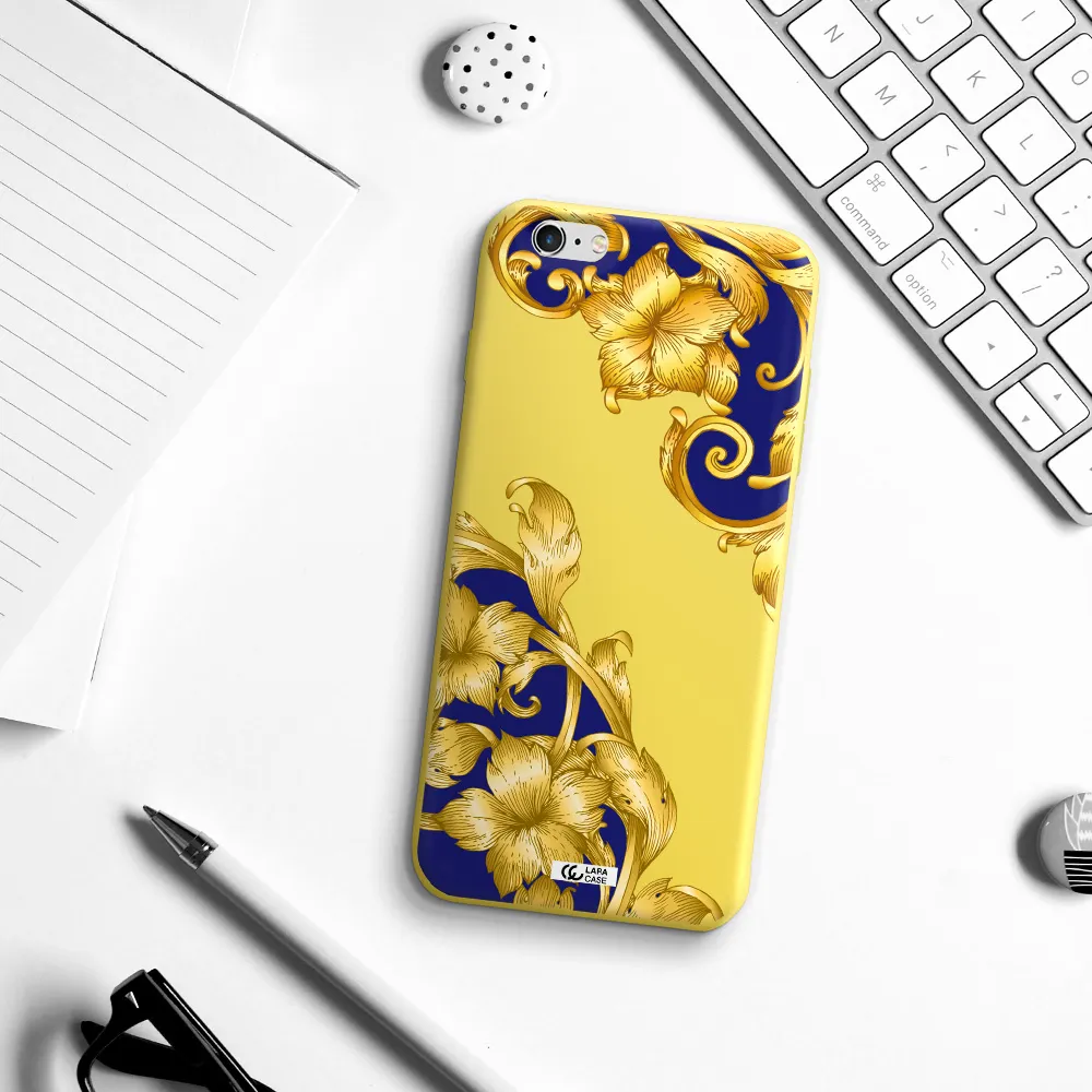 Golden Baroque Apple iPhone 6 plus Silicone canary yellow Case