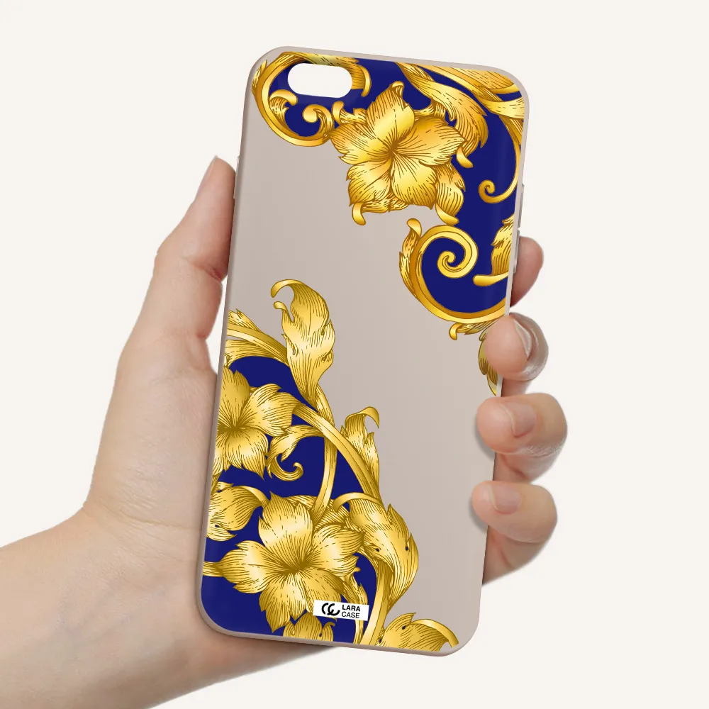 Golden Baroque Apple iPhone 6 s plus Silicone Stone Case