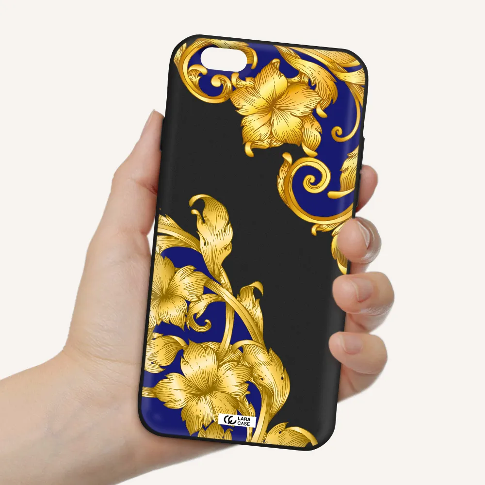 Golden Baroque Apple iPhone 6 Silicone black Case