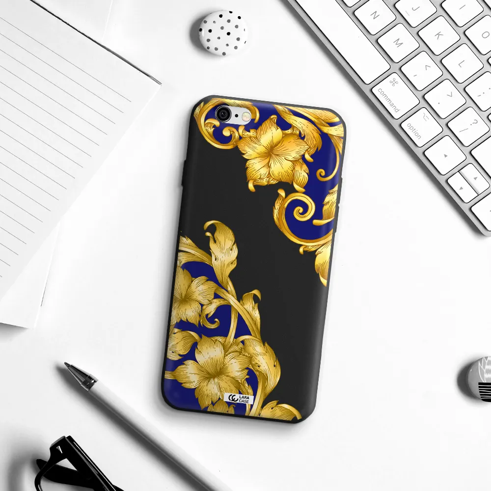 Golden Baroque Apple iPhone 6 Silicone black Case