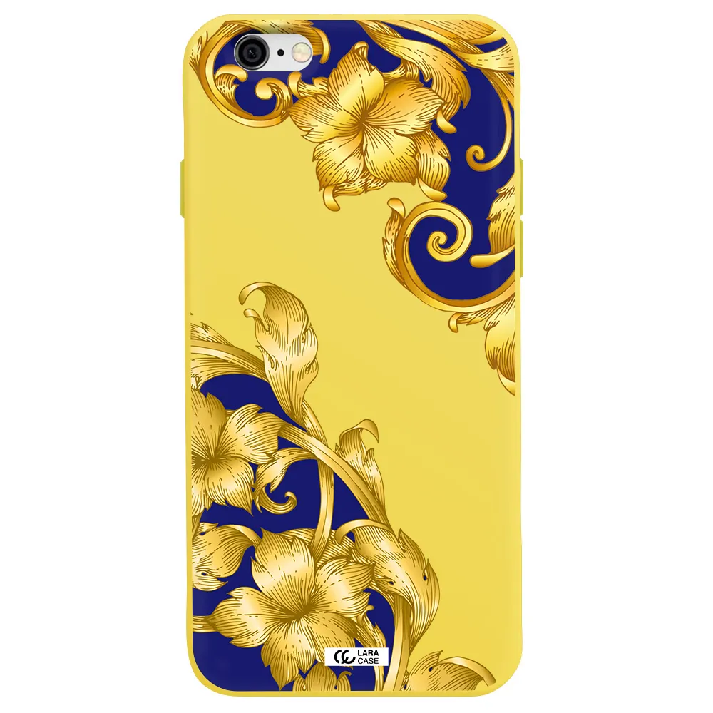 Golden Baroque Apple iPhone 6 Silicone canary yellow Case