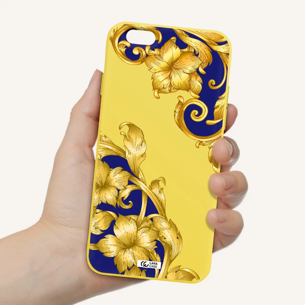 Golden Baroque Apple iPhone 6 Silicone canary yellow Case