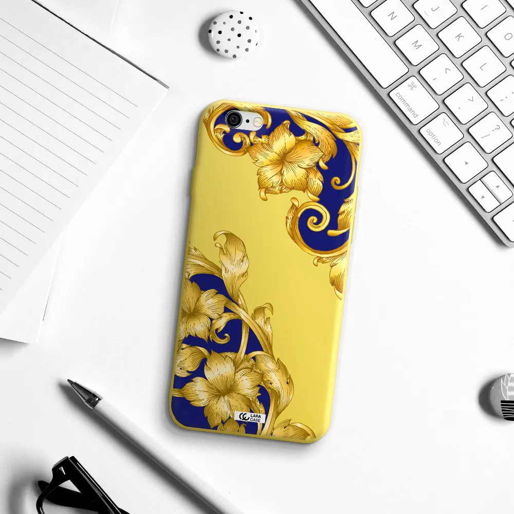 Golden Baroque Apple iPhone 6 Silicone canary yellow Case