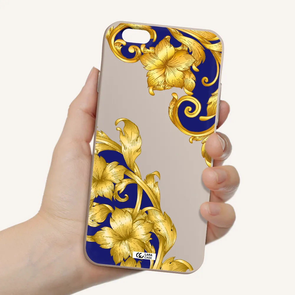 Golden Baroque Apple iPhone 6 Silicone Stone Case