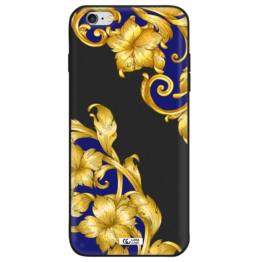 Golden Baroque Apple iPhone 6S Silicone black Case