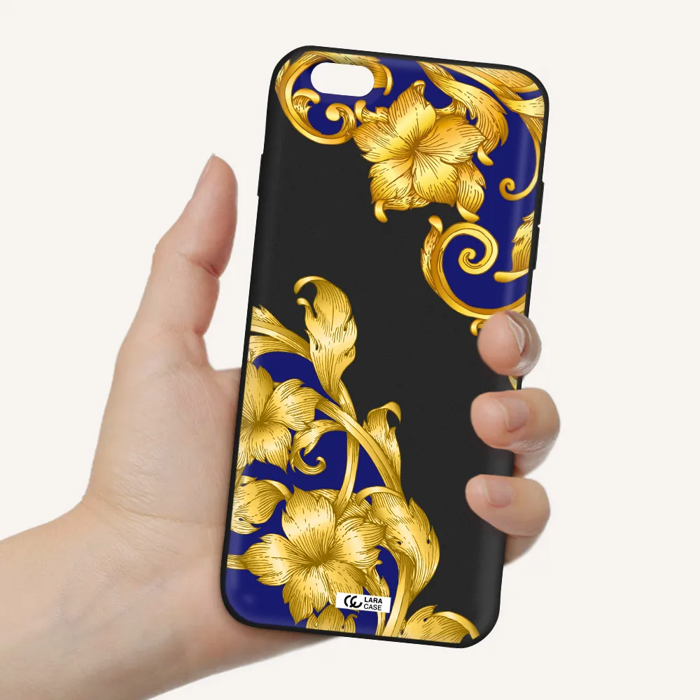 Golden Baroque Apple iPhone 6S Silicone black Case