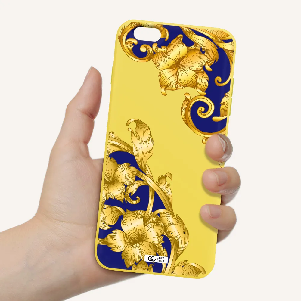 Golden Baroque Apple iPhone 6S Silicone canary yellow Case