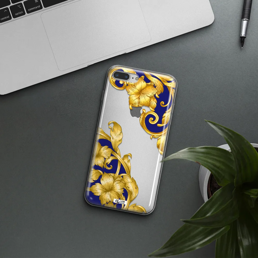 Golden Baroque Apple iPhone 7 plus Clear TPU Case