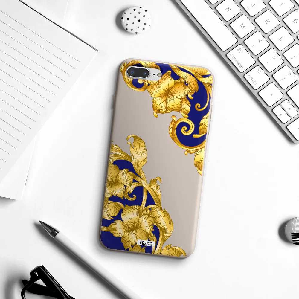 Golden Baroque Apple iPhone 7 plus Silicone Stone Case