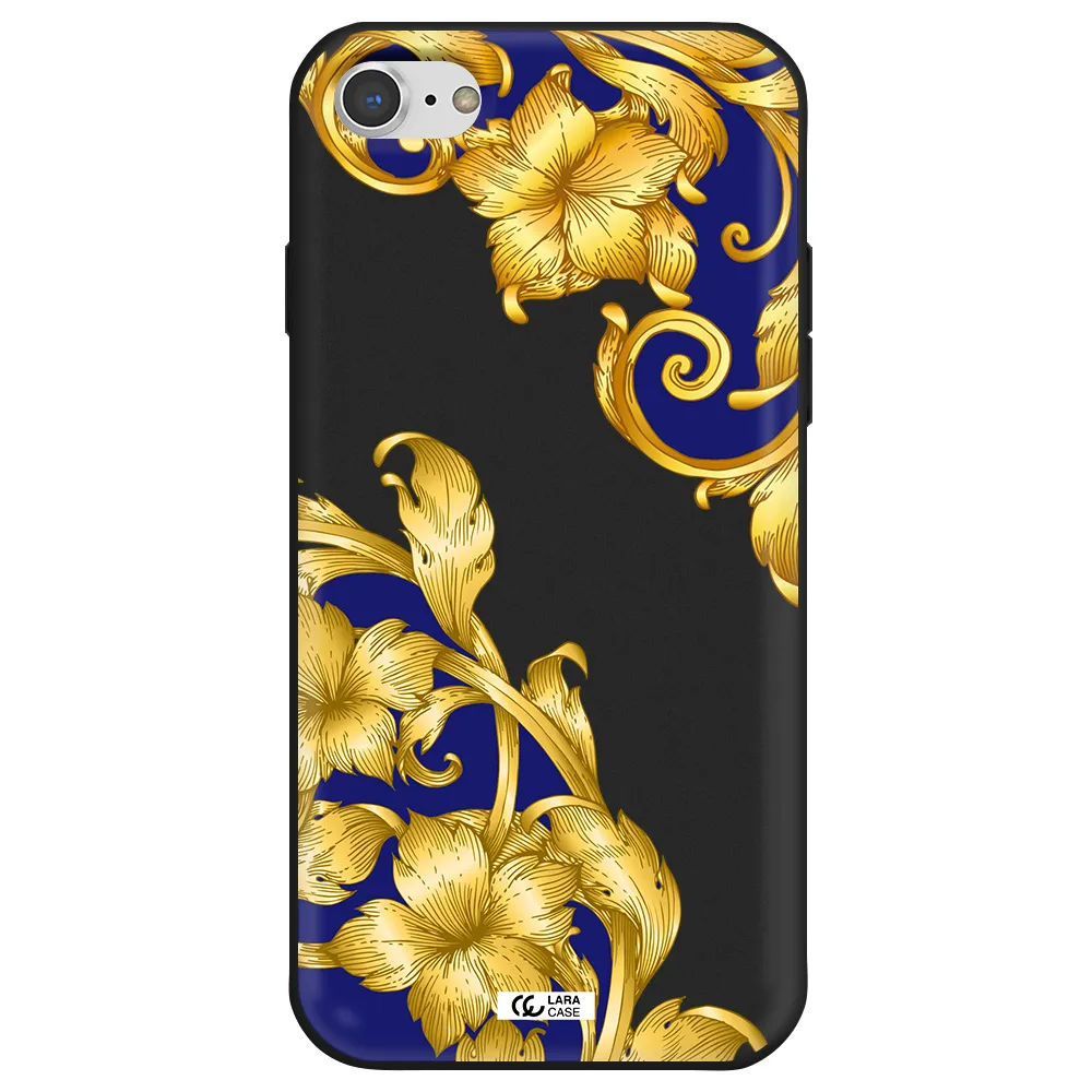 Golden Baroque Apple iPhone 7 Silicone black Case
