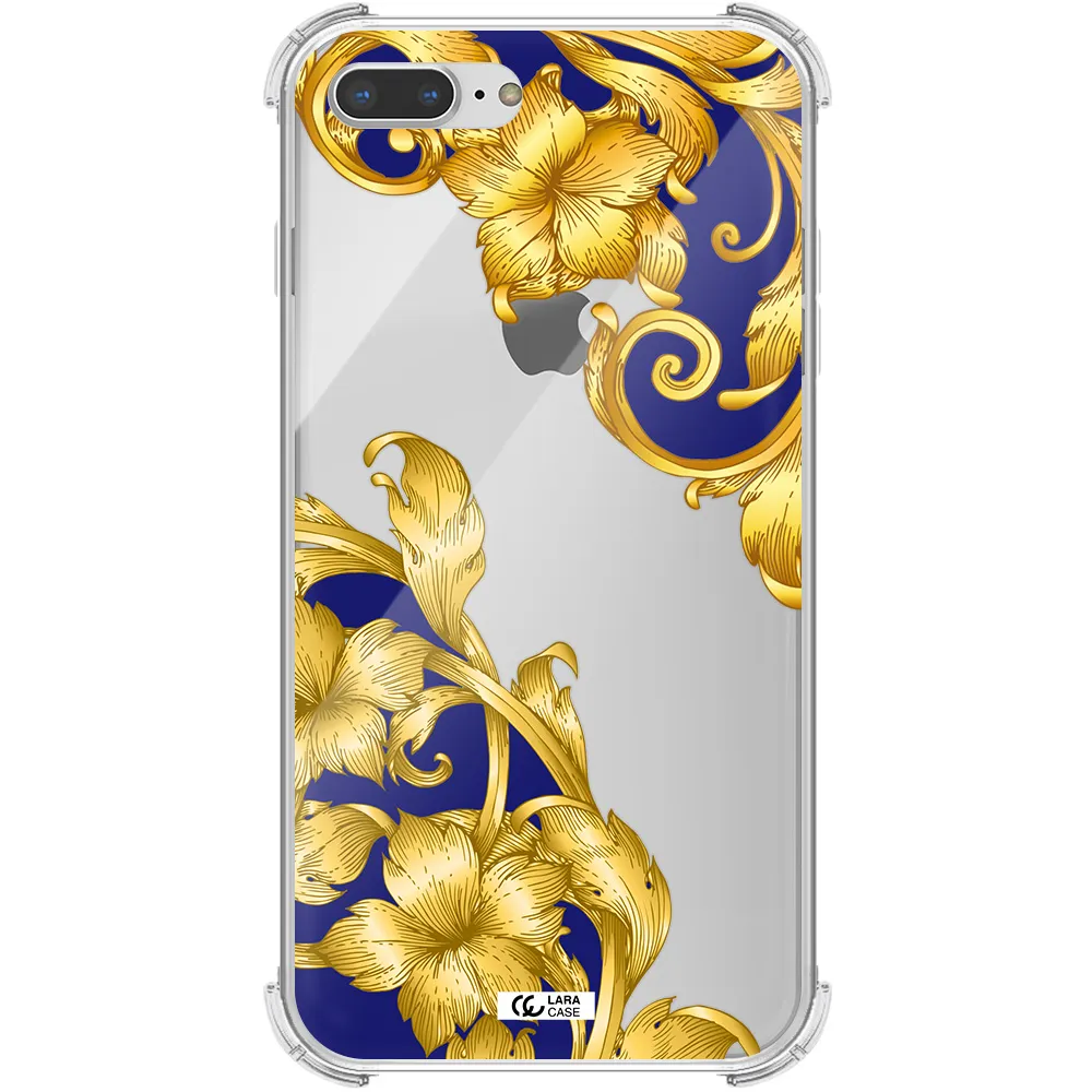 Golden Baroque Apple iPhone 8 plus Clear PC Case