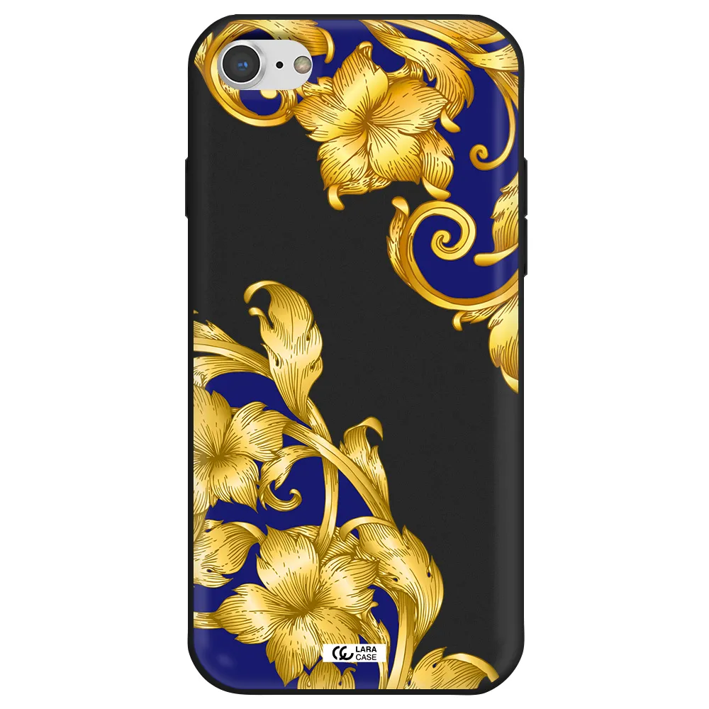 Golden Baroque Apple iPhone 8 Silicone black Case