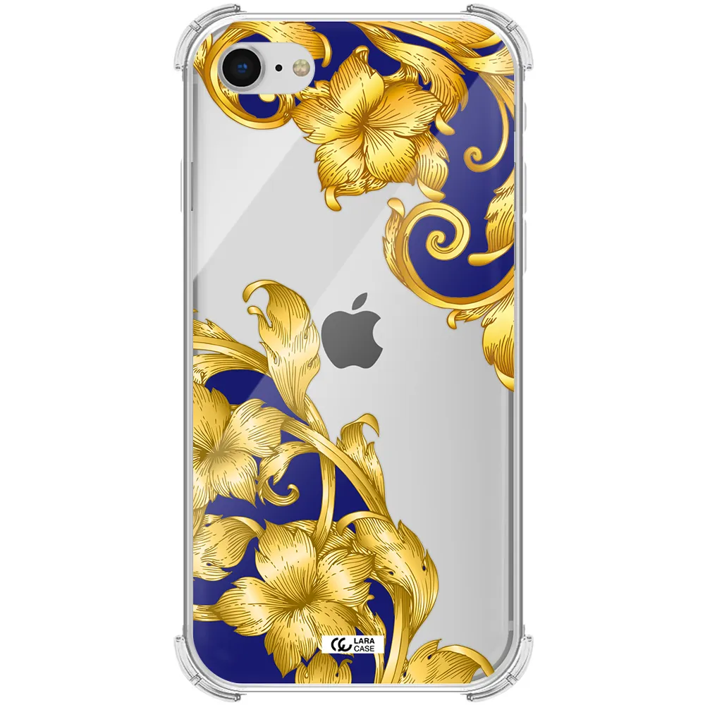 Golden Baroque Apple iPhone se 2020 Clear PC Case