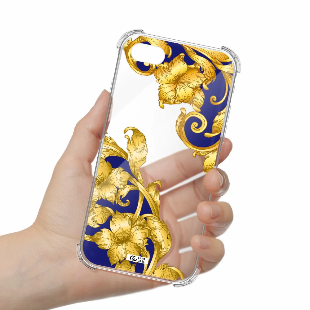 Golden Baroque Apple iPhone se 2020 Clear PC Case