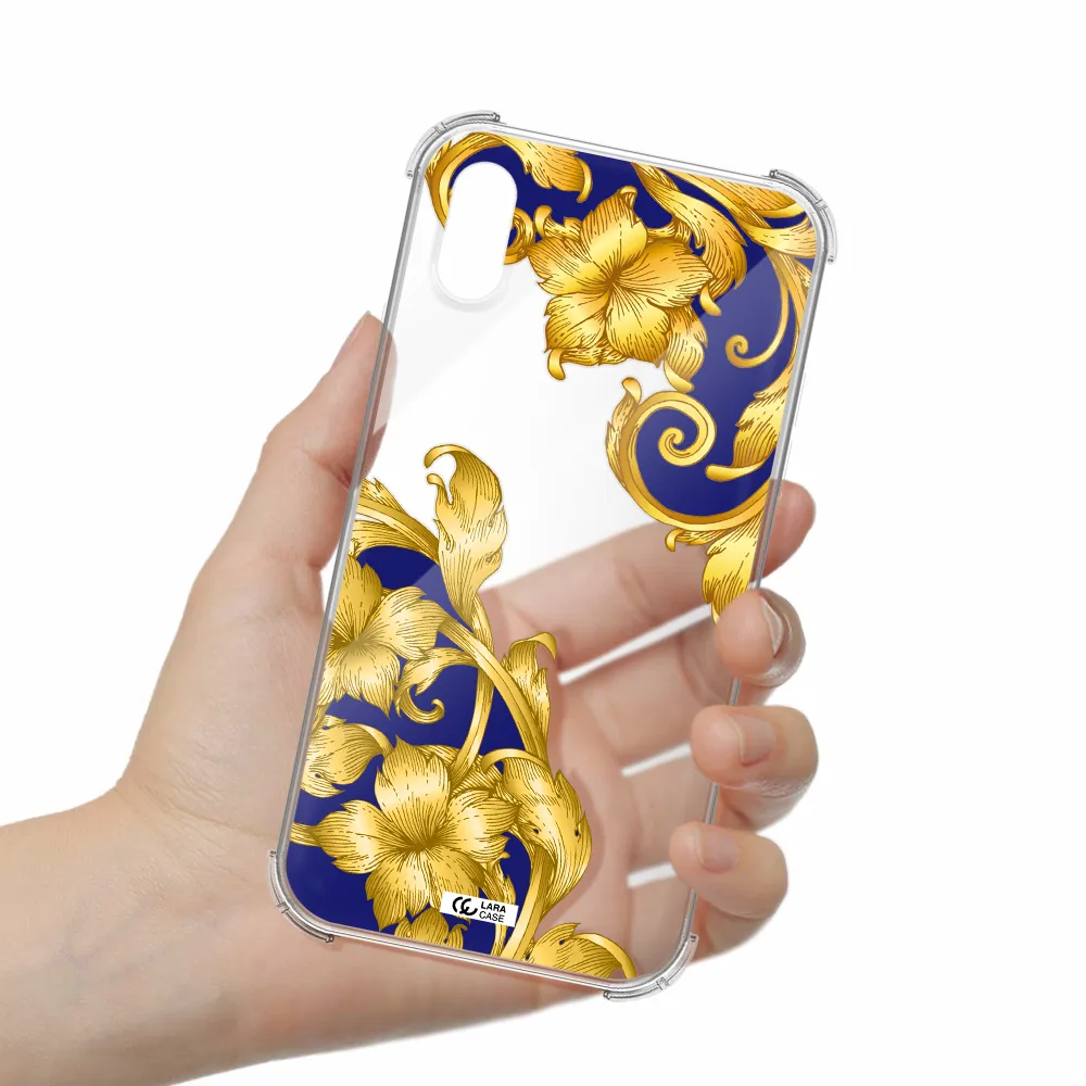 Golden Baroque Apple iPhone X Clear PC Case