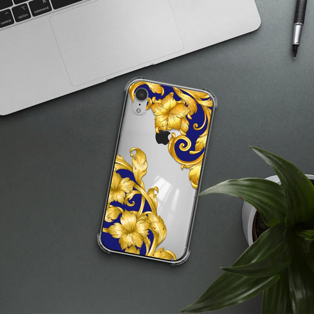 Golden Baroque Apple iPhone XR Clear PC Case