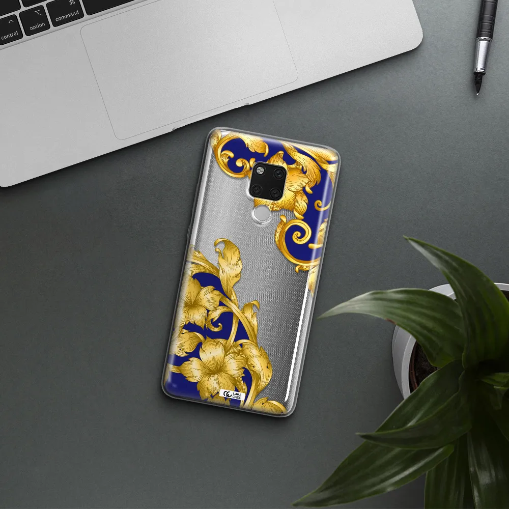 Golden Baroque Huawei Mate 20X Clear TPU Case