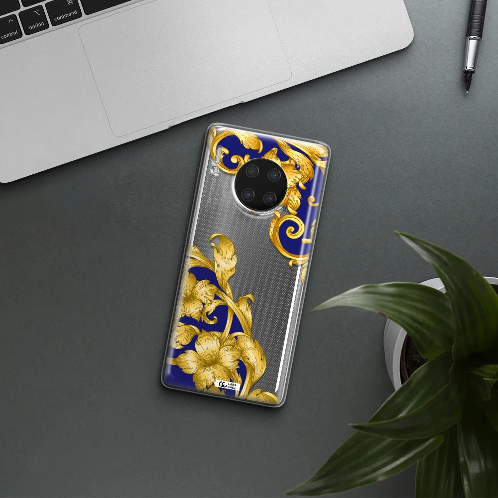 Golden Baroque Huawei Mate 30 Pro Clear TPU Case